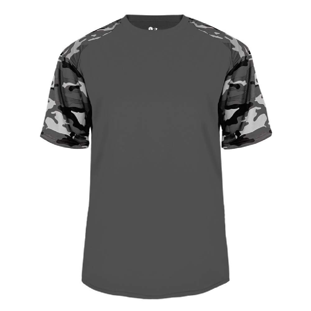Badger Sport Grey/Royal Camo Sleeve Adult 2X