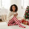 HENBRANDT White and Red Tights - Fancy Dress Santa Clause Accessory Christmas view 2