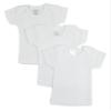 bambini Baby Boys Girls Unisex 3-Pack Short Sleeve Lap T-Shirt, White, Large 27-34 Lbs view 1