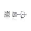 0.20-2.00 cttw Certified PREMIUM NATURAL Diamond Stud Earrings for Women 14 Karat Gold Earrings 4 Prong Setting with Screw Back Studs Fine Jewelry (0.40 cttw, white-gold) view 2