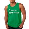 ALLNTRENDS Men's Tank Top Passive Agressive Lazy Tired Funny Top (L, Green) view 1