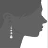 1928 Jewelry Silver-Tone Crystal Linear Drop Earrings view 2