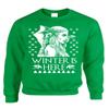 ALLNTRENDS Adult Crewneck Winter is Here Ugly Christmas Sweater Khalessi Top (2XL, Irish Green) view 1