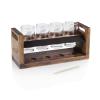 NFL Craft Beer Flight Set - Beer Glasses Set - Gifts for Beer Lovers, (Acacia Wood) view 1