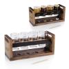 NFL Craft Beer Flight Set - Beer Glasses Set - Gifts for Beer Lovers, (Acacia Wood) view 2