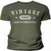1946 Birthday Shirt for Men - Vintage Stars 1946 Aged to Perfection - 80th Birthday Gift - F/Military-4X view 1