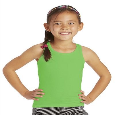 Cutie Patootie - Girls - Solid Racerback with Lace Back Tank - 14 - Green
