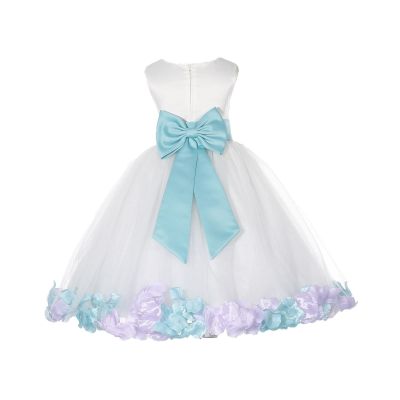 ekidsbridal Wedding Pageant Mixed Petals White Flower Girl Dress Recital Easter Toddler 302t 6