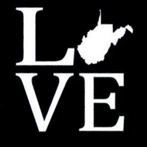 6" White Vinyl"West Virginia Love" Decal
