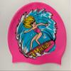 AMANZI Beach Babe Silicone Swim Cap,Beach Babe (AM01070),One Size view 1