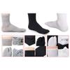 3 Pairs of Elastic Cotton Tabi Toe Socks (White/Grey/Black) view 2