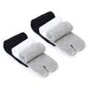 3 Pairs of Elastic Cotton Tabi Toe Socks (White/Grey/Black) view 3
