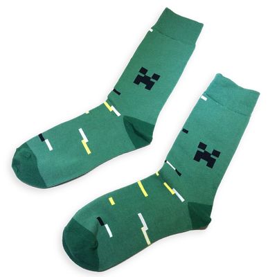 Fashion Style Men's Crew Socks - Green