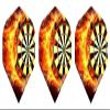 iFlight Ruthless 3 Sets of Standard Dart Flights Plus 1 Set of 3 Aluminum Dart Flight Protectors (Flaming Dartboard) view 3