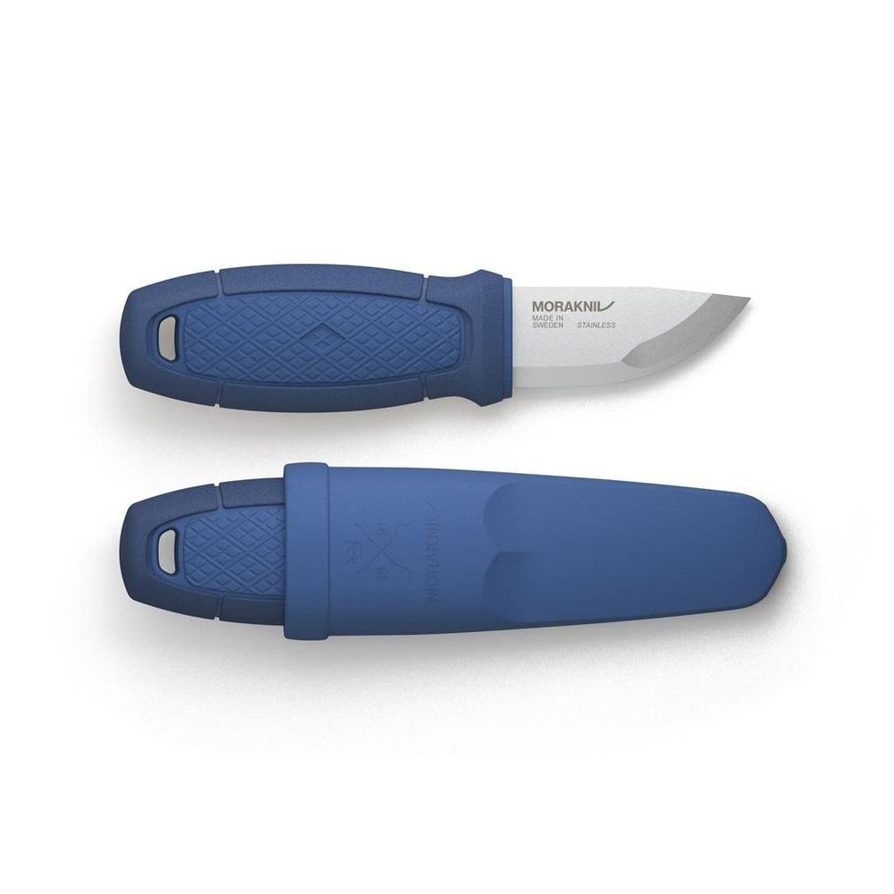 Morakniv Eldris Fixed-Blade Pocket-Sized Knife with Stainless Steel Blade and Plastic Sheath, Blue, 2.2 Inch