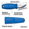 Morakniv Eldris Fixed-Blade Pocket-Sized Knife with Stainless Steel Blade and Plastic Sheath, Blue, 2.2 Inch view 2