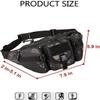 CREATOR Tactical Waist Pack Military Fanny Pack Outdoor Army Waist Bag Large Waist Pack for Daily Life Cycling Camping Hiking Hunting Fishing Black Camo Black view 2