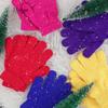 Motique Accessories Peach Kids Gloves Magic Knit Gloves for Girls/Boys Solid Colors view 3