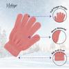 Motique Accessories Peach Kids Gloves Magic Knit Gloves for Girls/Boys Solid Colors view 4