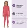Rocky Thermal Underwear Kids Girls Thermal Underwear Set Long Johns kid Thermals Kid Base Layer kids thermals top bottom set, Coral, Small, Standard-185 GSM, THERMALS SET view 2