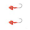 2pcs Fish WOW! 4oz Shad Jig Head 32786 MUSTAD Hook 2X Strong 9/0 Black Nickel Hooks Jigheads - Red view 1