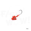 2pcs Fish WOW! 4oz Shad Jig Head 32786 MUSTAD Hook 2X Strong 9/0 Black Nickel Hooks Jigheads - Red view 3