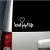 Appalachian Decals 6" White Vinyl Scrub Life Decal - Nurse - Doctor - RN - LPN - CNA - Made in The USA view 1