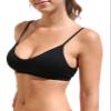 Blue 55 Women's Sexy Everyday Basic Deep V-Neck Padded Bralette (M/L, Black) view 1