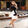 Hybrid & Company Women's Premium Nylon Ponte Stretch High Waist Pencil Suit Skirt Below Knee KSK45002 1073T White S view 2