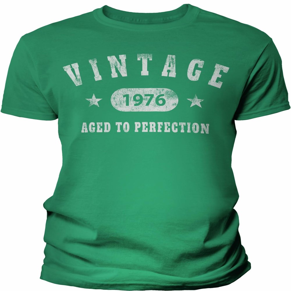 1976 Birthday Shirt for Men - Vintage Stars 1976 Aged to Perfection - 50th Birthday Gift - F/Kelly-4X