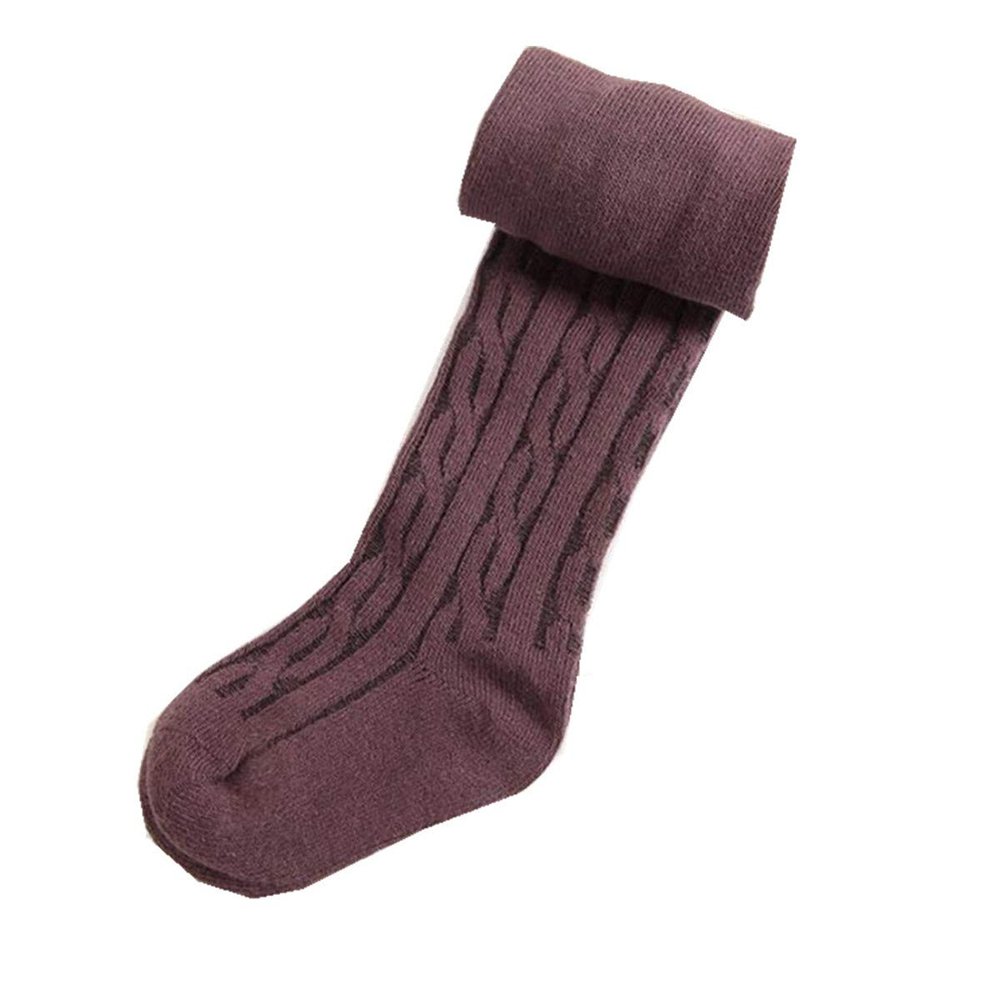 Ding-dong Baby Kid Girl Cotton Tights(Style 1,Coffee,2-4T)
