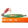 4pcs Fish WOW! 100g Fishing Vertical Metal Speed jig 3.5oz Knife Jig with Two Assist Hooks - Green Yellow view 4