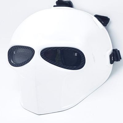 INVADER KING Airsoft Full Face Mask Army of Two Cosplay Halloween mask Paintball Ghost Masks (Red) (White)