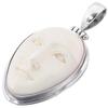 FifiRose Goddess Carving Bison Bone 925 Sterling Silver Pendant, 1 3/4" view 2