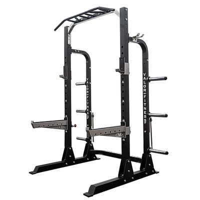 Valor Fitness Power Rack Squat Stand - Multi Grip Pull Up Bar with Adjustable Height, Plate Storage, and Resistance Band Pegs Max 1000 lb - Home Gym