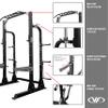 Valor Fitness Power Rack Squat Stand - Multi Grip Pull Up Bar with Adjustable Height, Plate Storage, and Resistance Band Pegs Max 1000 lb - Home Gym view 4