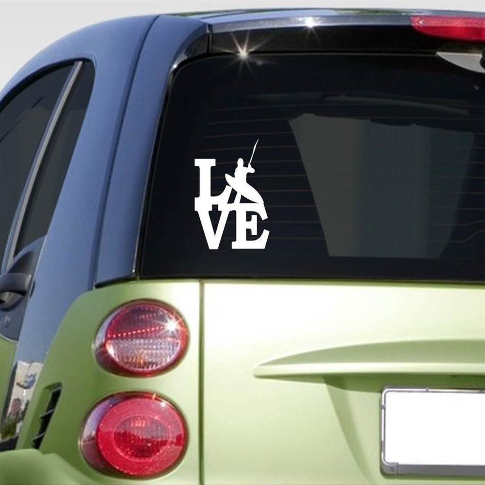 Kayak Love CCI Decal Vinyl Sticker|Cars Trucks Vans Walls Laptop| White |5.5 x 5 in|CCI568