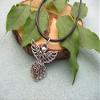 2Pcs Leather necklace,Angel Necklace, guardian angel necklace,small angel charm, view 3