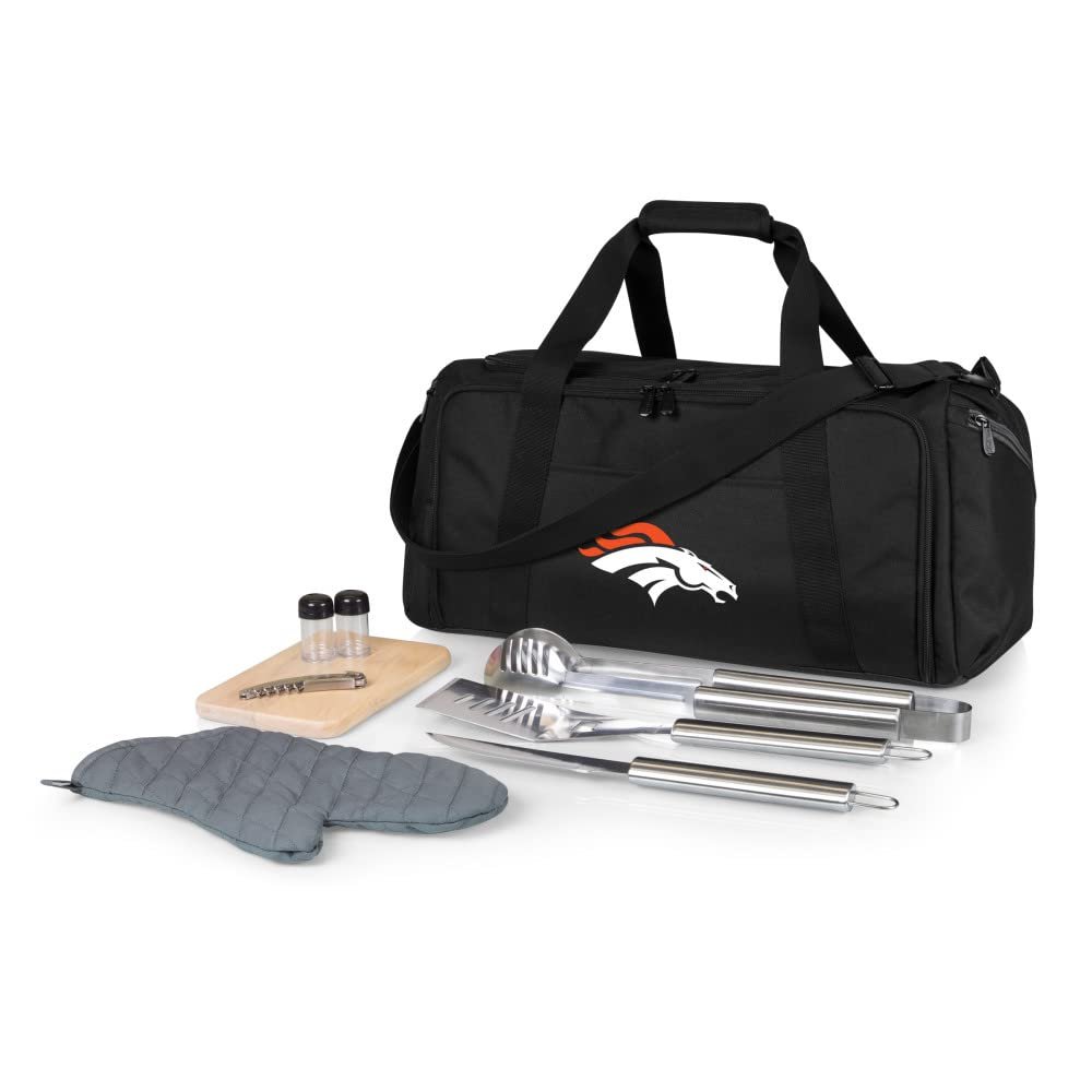 PICNIC TIME Black Denver Broncos BBQ Kit Cooler