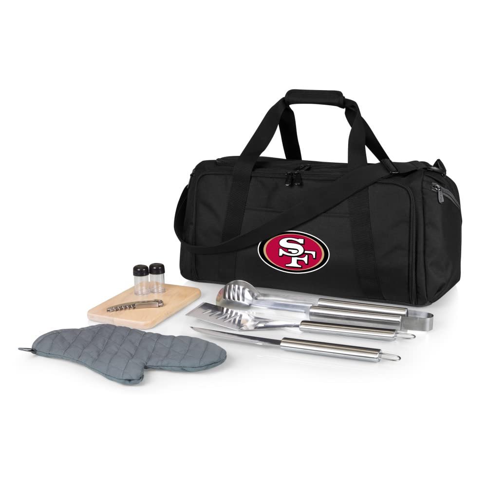 NFL San Francisco 49ers BBQ Kit/Cooler Tote with Barbecue and Picnic Accessories