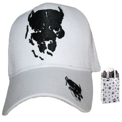 Pit Bull Head Baseball Cap & Tote - 2 Piece Gift Set (White)