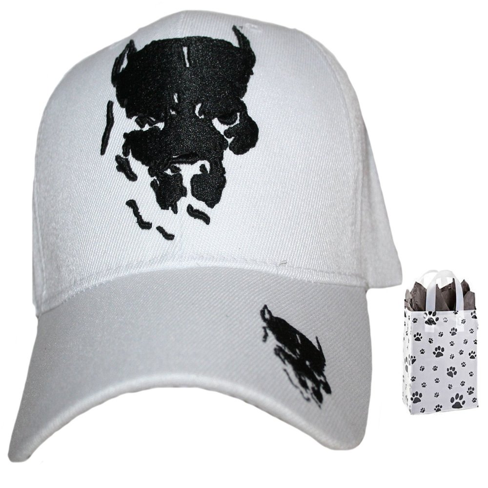 Pit Bull Head Baseball Cap & Tote - 2 Piece Gift Set (White)