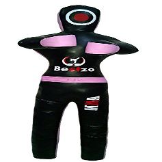 Bestzo MMA Martial Arts Brazilian Grappling Dummy Wrestling Punching Bag Black/Pink Synthetic Leather- 59 inches