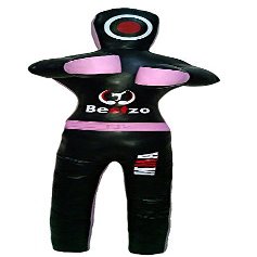 Bestzo MMA Martial Arts Brazilian Grappling Dummy Wrestling Punching Bag Black/Pink Synthetic Leather- 59 inches