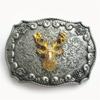 JEAN'S FRIEND Western Cowboy Wildlife Deer Head Double Color Belt Buckle view 3