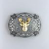 JEAN'S FRIEND Western Cowboy Wildlife Deer Head Double Color Belt Buckle view 4