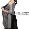 Achillea Soft Silky Pashmina Scarf for Women  Shawl Wrap for Evening Dresses, Bridesmaids, Weddings & Everyday Wear (Grey) view 3