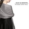 Achillea Soft Silky Pashmina Scarf for Women  Shawl Wrap for Evening Dresses, Bridesmaids, Weddings & Everyday Wear (Grey) view 4