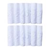 CoCoUSM Womens White Embroidered Cotton Lace Handkerchiefs Pack Bulk view 1