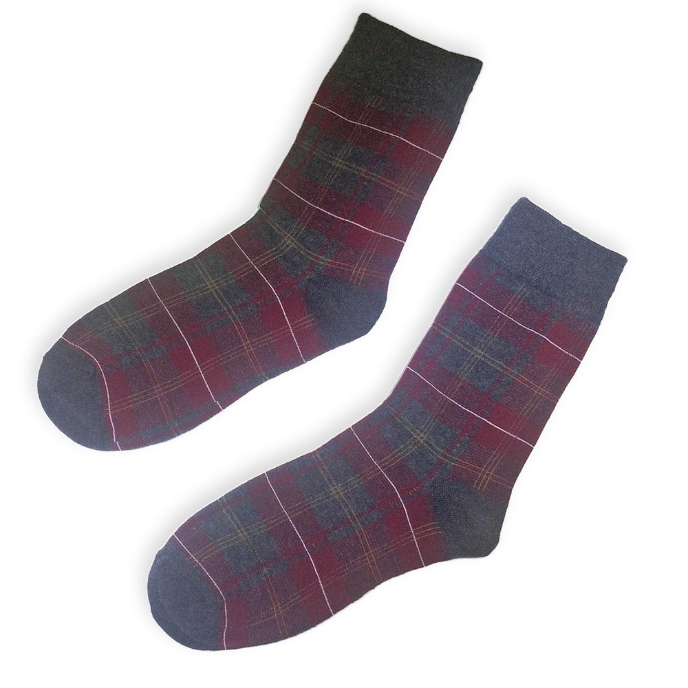 Retro Men's Crew Socks - Dark Gray